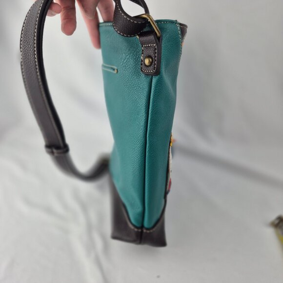 Chala Sweet Messenger Crossbody Shoulder Bag with Camper Embellishment. - Picture 4 of 16